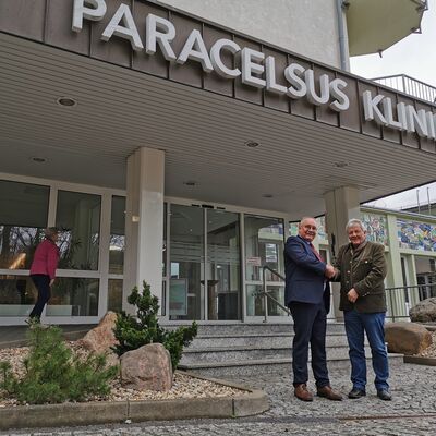 Bild vergrößern: Paracelsus Klinik Harz; v. l. n. r.: Frank Ruch, Uwe Heinrich
