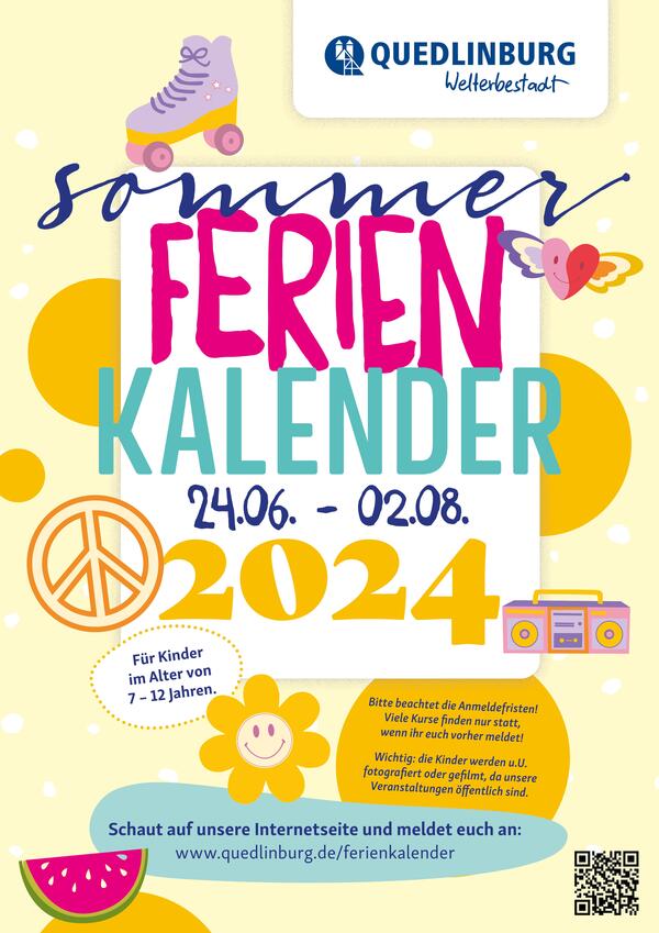 Bild vergrößern: Sommerferienkalender 2024 Deckblatt