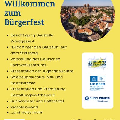 Bild vergrößern: 30 Jahre Welterbe Plakat Brgerfest