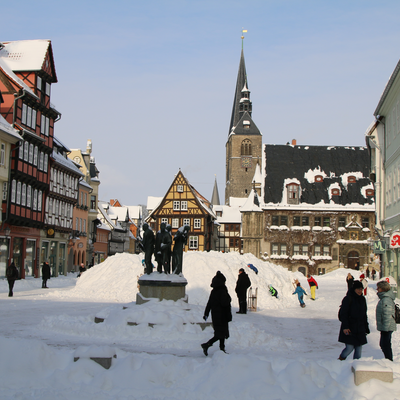 Marktplatz im Winter