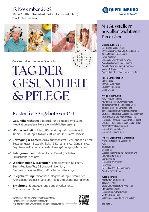 Bild vergr&ouml;&szlig;ern: Tag der Gesundheit und Pflege 2025 Plakat