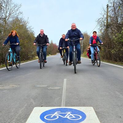 Erste Fahrradstra&szlig;e der Stadt - der Quarmbachweg