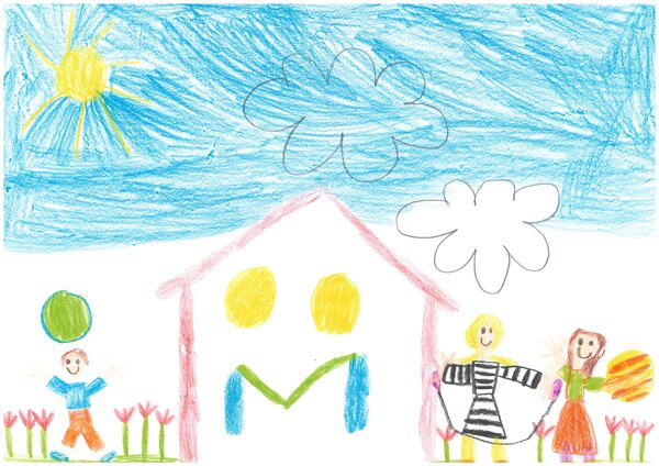 Bild vergr&ouml;&szlig;ern: Zeichnung MOntessori KInderhaus