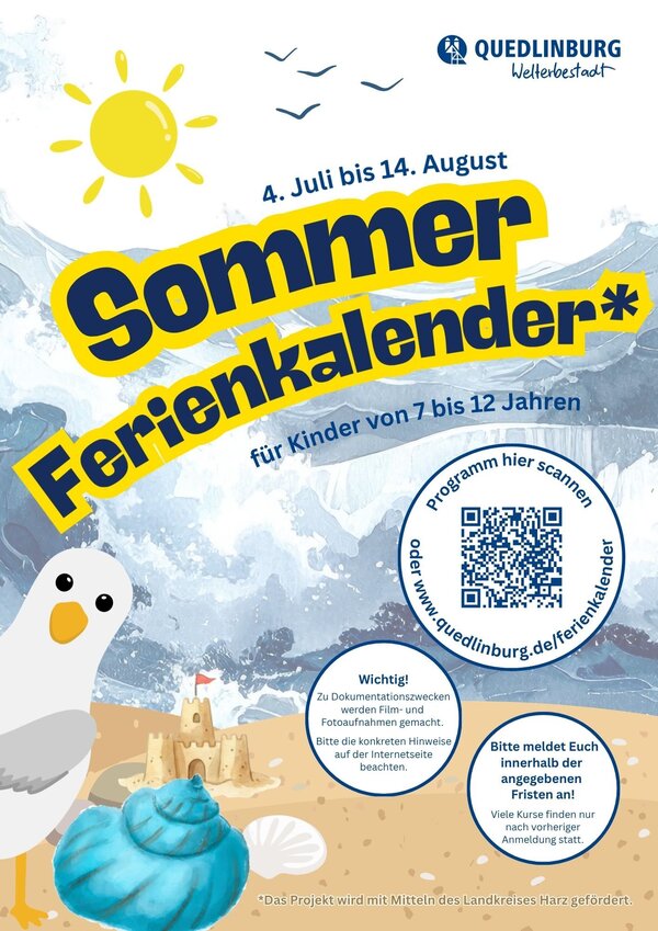 Bild vergr&ouml;&szlig;ern: Sommerferienkalender 2026 Plakat