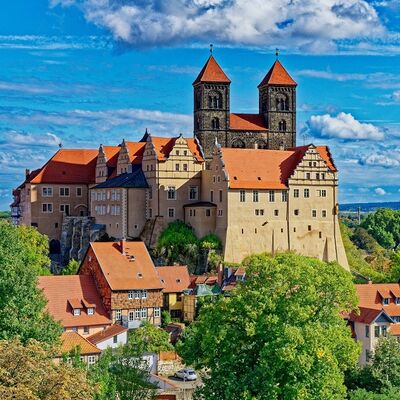 Bild vergr&ouml;&szlig;ern: Der sanierte Stiftsberg, betrachtet vom M�nzenberg.