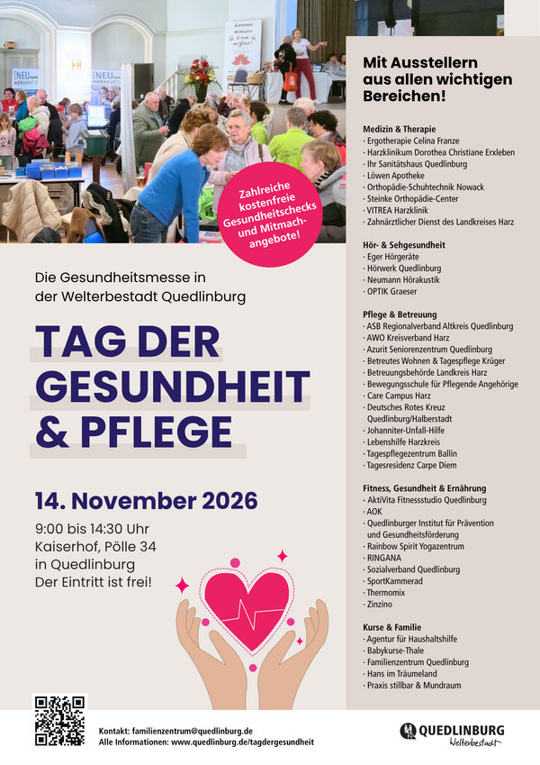 Bild vergr&ouml;&szlig;ern: Plakat Tag der Gesundheit und Pflege 2026