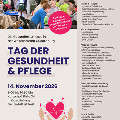 Plakat Tag der Gesundheit und Pflege 2026